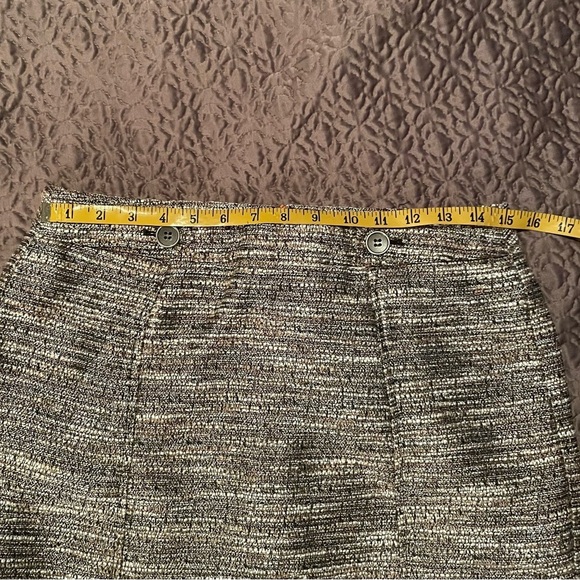 LOFT Brown with Hints of Beige & Coral, Shimmery, Fully Lined, Zip Sz 4 - Picture 12 of 12